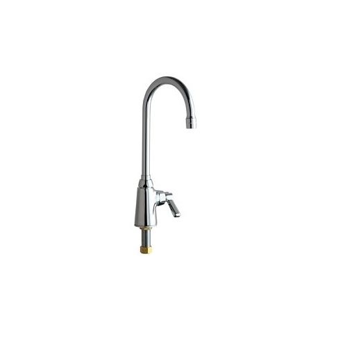 Chicago Faucets 350-AB Commercial Grade Single Hole Cold Water Kitchen Faucet with Lever Handle