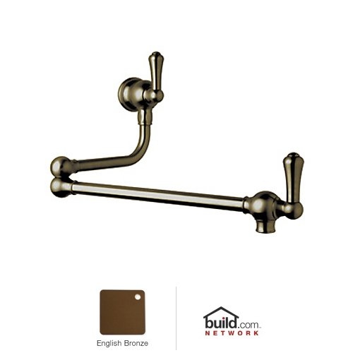 Rohl U.4799LS-2 Perrin and Rowe Wall Mounted Pot Filler with Metal Lever Handles