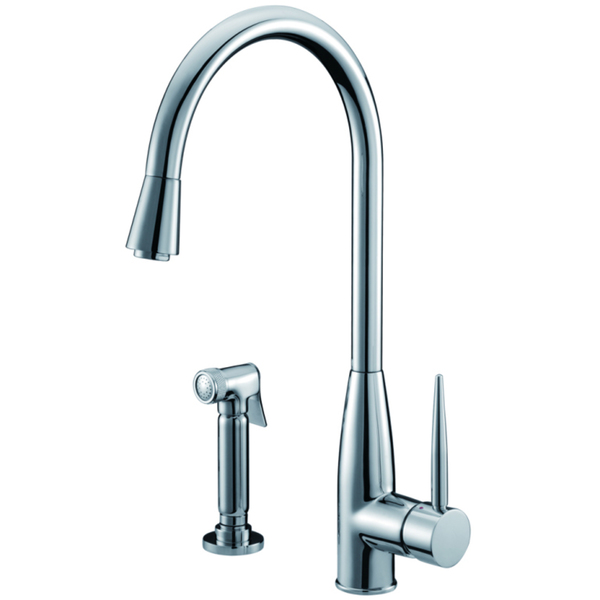 Dawn Chrome Single-lever Kitchen Faucet with Side-spray - Dawn kitchen faucet, Chrome