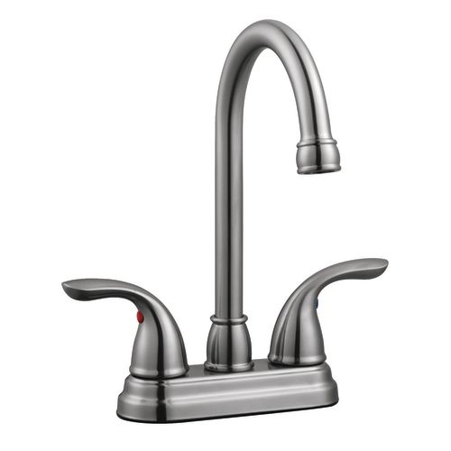 Design House 525113 Double Handle Kitchen Faucet with Metal Lever Handles from the Ashland Collection