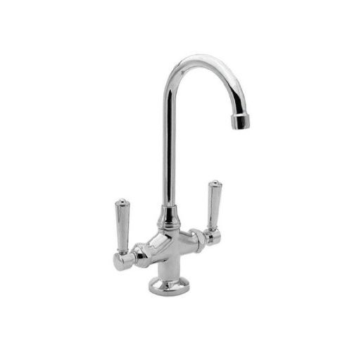 Newport Brass 1208 Metropole Double Handle WaterSense Certified Bar Faucet with Metal Lever Handles - satin nickel