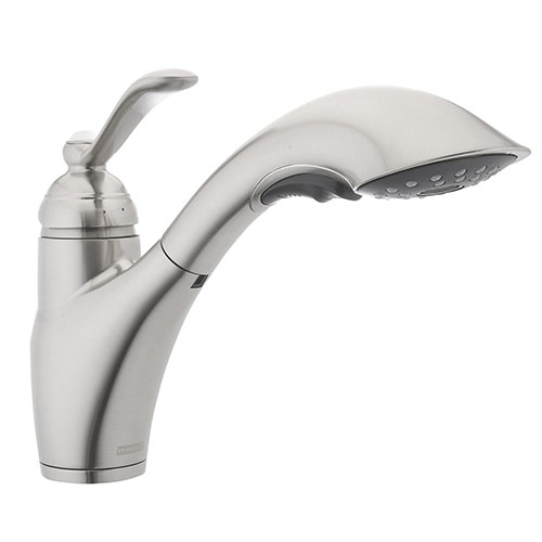 Franke 115.0287.056 Single Handle Pull Out Kitchen Faucet Satin Nickel - satin nickel
