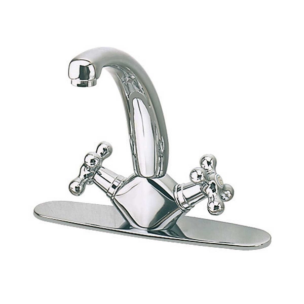 Kitchen Faucet Chrome Cross 2 Handles Single Hole | Renovator's Supply - Renovator's Supply