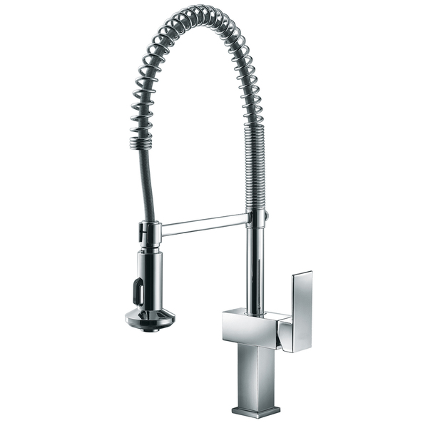Dawn Chrome Single-lever Pull-out Spring Kitchen Faucet - Chrome