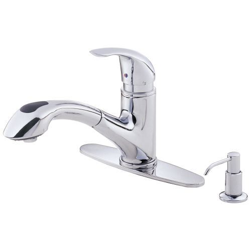 Danze D456612 Pullout Spray Kitchen Faucet - Includes Soap Dispenser From the Melrose Collection