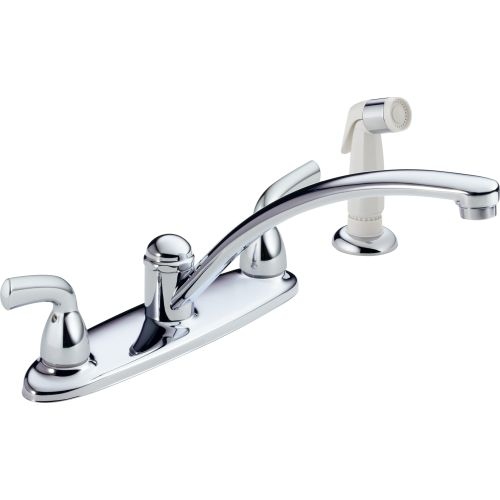 Delta B2410LF Foundations Kitchen Faucet with Side Spray - Includes Lifetime Warranty - Delta B2410LF Foundations Kitchen Faucet with Side Spray - Includes Lifetime Warranty