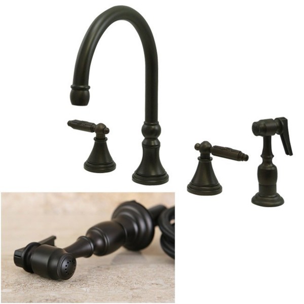 Governor Widespread Oil Rubbed Bronze Kitchen Faucet - Governor Widespread Oil Rubbed Bronze Kitchen Faucet