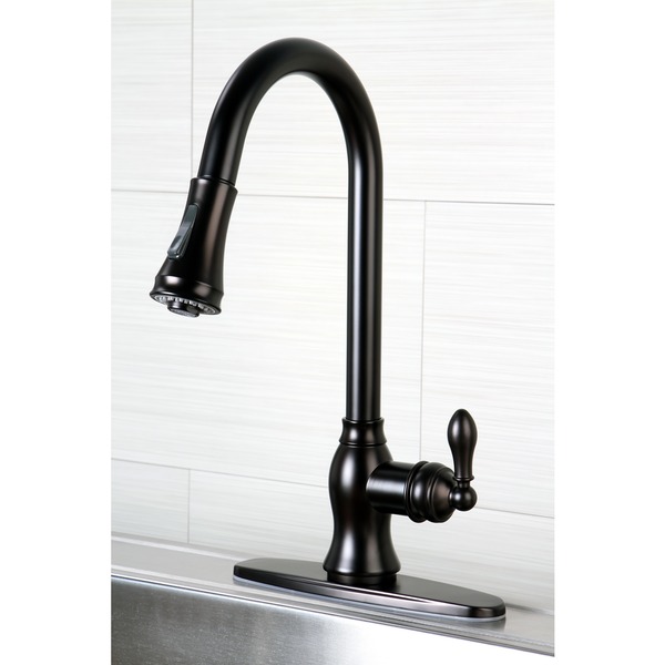 Classic Oil Rubbed Bronze Single Handle Faucet with Pull-Down Spout - Oil Rubbed Bronze