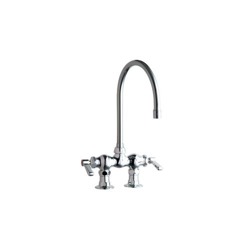 Chicago Faucets 772-GN8AE3AB Deck Mounted Utility / Service Faucet with Lever Handles - Commercial Grade