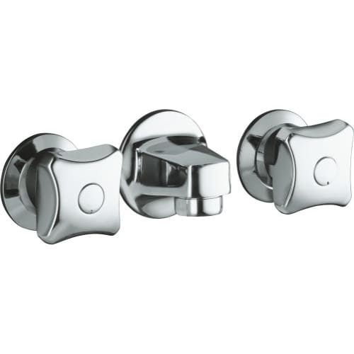 Kohler K-8046-2A Triton shelf-back lavatory faucet with grid drain and standard handles