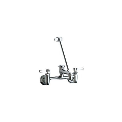 Chicago Faucets 897 Wall Mounted Utility / Service Faucet with Lever Handles - Commercial Grade - CHROME