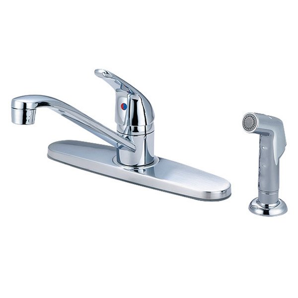 Olympia Faucets K-4162 Single Handle Kitchen Faucet, Chrome Finish