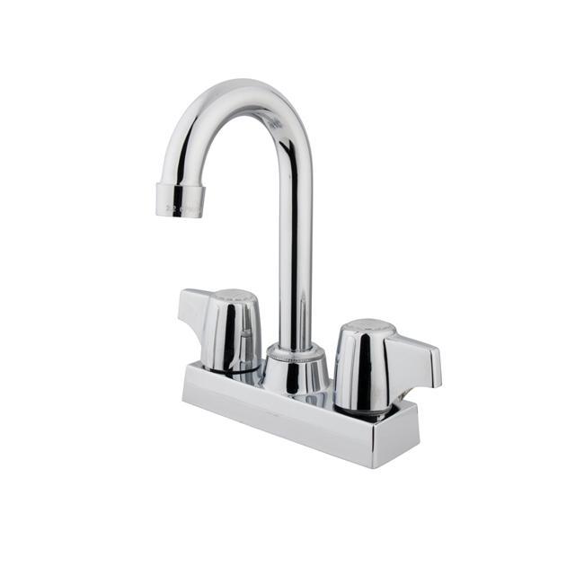 Chrome Two-handle Bar Faucet - Knob Handles