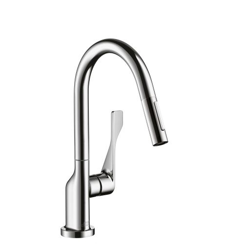Axor 39836 Citterio Pull-Down Prep Kitchen Faucet with Magnetic Docking & Toggle Spray Diverter