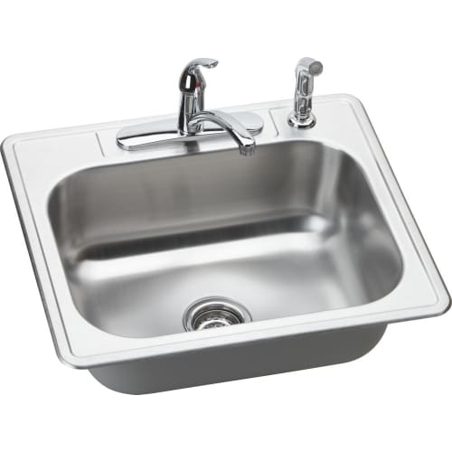 Elkay DSE125224DF Dayton 25' Single Basin Drop-In Stainless Steel Kitchen Sink w