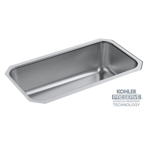 Kohler K-5290-HCF Undertone Preserve 31-1/4' Single Basin Undermount Scratch Resistant Stainless Steel Kitchen Sink with