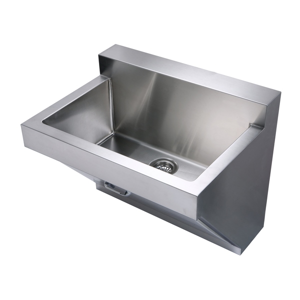 Whitehaus Collection Noah's Utility Sink - Single Basin - Stainless Steel - Bottom Center