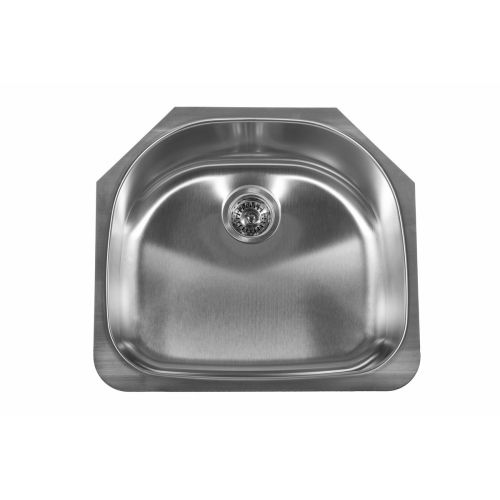Delacora DSS182421C 23-1/4' Single Basin Undermount Stainless Steel Sink with Sound Dampening Technology