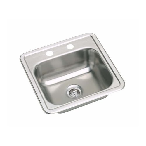 Proflo PFSR151561A 15' Single Basin Drop In Stainless Steel Bar Sink