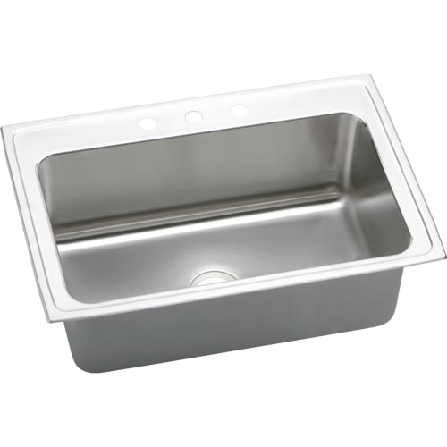 Elkay DLRS332212 Gourmet 33' Single Basin Drop In Stainless Steel Kitchen Sink