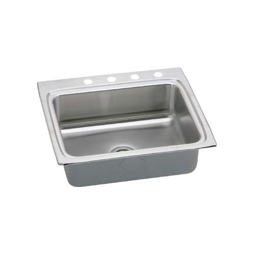 Elkay LRADQ252265 Gourmet 25' Single Basin Drop In Stainless Steel Kitchen Sink