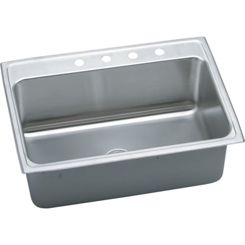 Elkay DLR312212 Gourmet 31' Single Basin 18-Gauge Stainless Steel Kitchen Sink for Drop In Installations with SoundGuard
