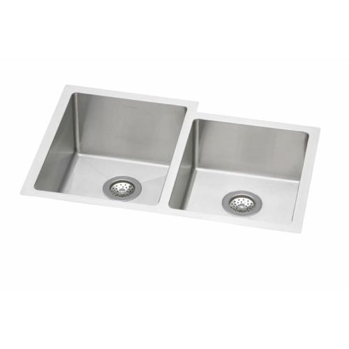 Elkay EFRU312010R Crosstown Stainless Steel 31-1/4' Double Basin Kitchen Sink with 10' Depth
