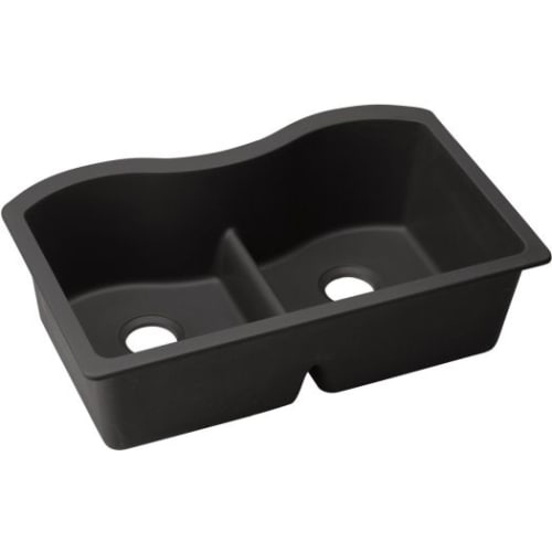 Elkay ELXULB3322 Quartz Luxe 33' Double Basin Kitchen Sink for Undermount Installation with Aqua Divide