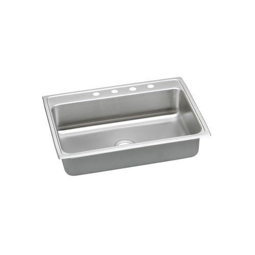 Elkay LRAD312245 Gourmet 31' Single Basin Drop In Stainless Steel Kitchen Sink
