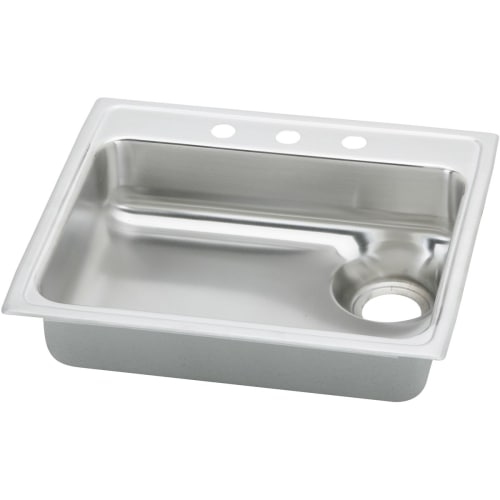 Elkay LWR2522R Gourmet 25' Single Basin Drop In Stainless Steel Kitchen Sink