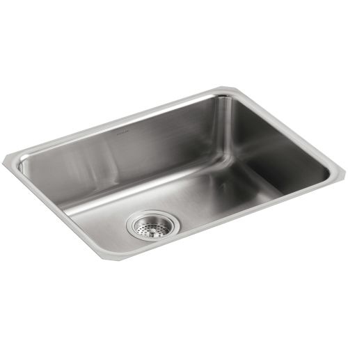 Kohler K-3332 Undertone 23' Single Basin Under-Mount 18-Gauge Stainless Steel Kitchen Sink with SilentShield