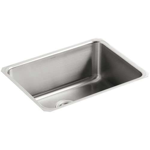 Kohler K-3325 Undertone 23' Single Basin Under-Mount 18-Gauge Stainless Steel Kitchen Sink with SilentShield