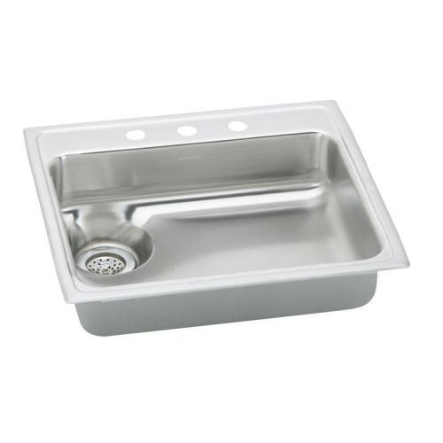 Elkay LWR2522L Gourmet 25' Single Basin Drop In Stainless Steel Kitchen Sink