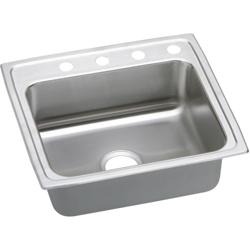 Elkay LRADQ221960 Gourmet 22' Single Basin Drop In Stainless Steel Kitchen Sink
