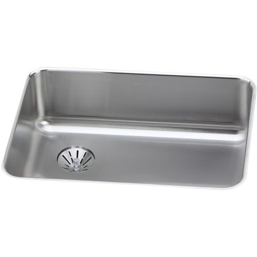 Elkay ELUH2317LPD Gourmet 25-1/2' Single Basin Undermount Stainless Steel Kitchen Sink - Includes Perfect Drain Assembly