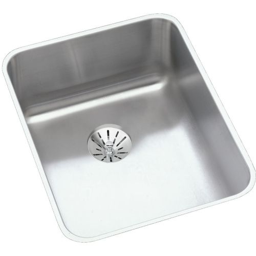 Elkay ELUH141810PD Gourmet 16-1/2' Single Basin Undermount Stainless Steel Kitchen Sink - Includes Perfect Drain Assembly