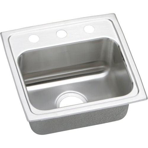 Elkay LRADQ171655 Gourmet 17' Single Basin Drop In Stainless Steel Kitchen Sink