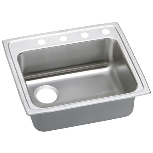Elkay LRADQ221955L Gourmet 22' Single Basin Drop In Stainless Steel Kitchen Sink