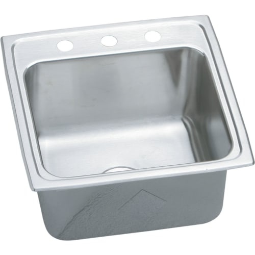 Elkay DLR191910 Gourmet 19-1/2' Single Basin 18-Gauge Stainless Steel Kitchen Sink for Drop In Installations with SoundGuard