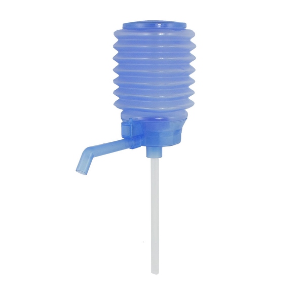 Home Office Blue Plastic Square Shape Drinking Water Press Pump