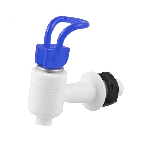 Unique Bargains Household Drinking Dispenser Water Cooler Blue White Plastic Faucet Spigot Tap