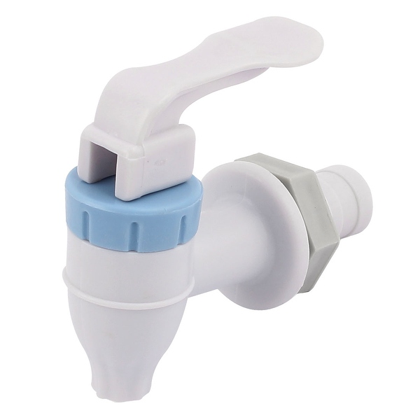 White Blue Plastic Push Type Water Dispenser Tap Faucet