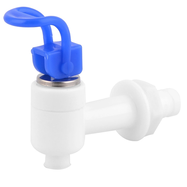 Household Office Plastic Push Handle Drink Water Dispenser Tap White Blue