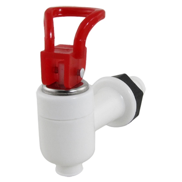 Unique Bargains Water Dispenser Spare Part Push Type Red White Plastic Tap Faucet