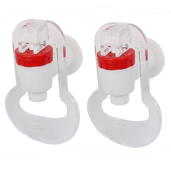 Home Water Dispenser Push Type White Plastic Tap Faucet 8.5mm Dia 2 Pcs
