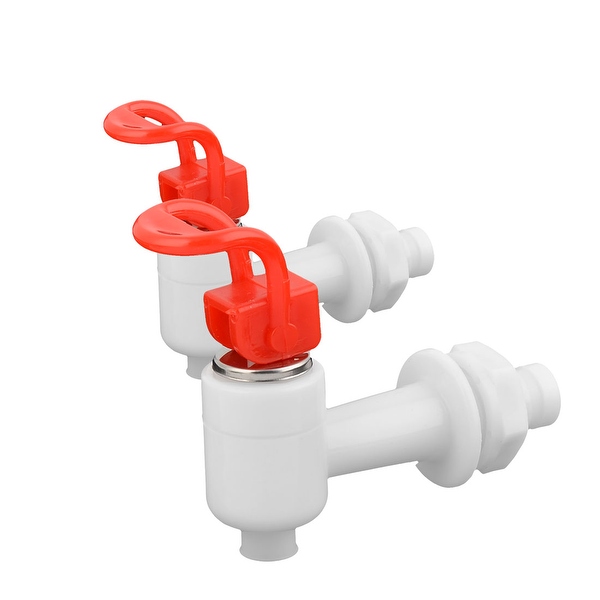 Home Bathroom Kitchen Plastic Water Dispenser Machine Faucet Tap White Red 2pcs