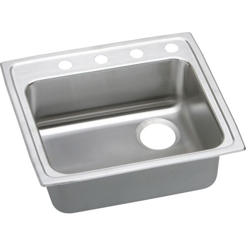 Elkay LRADQ252140R Gourmet 25' Single Basin Drop In Stainless Steel Kitchen Sink