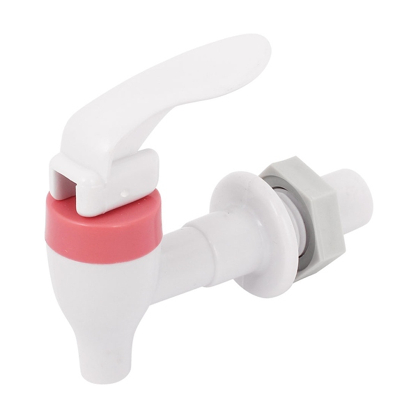 Unique Bargains Home Water Dispenser Plastic 11mm Female Thread Push Type Tap Faucet White