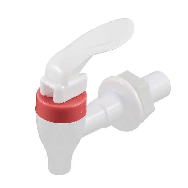 Office Water Dispenser Plastic 17mm Female Thread Push Type Tap Faucet White Red