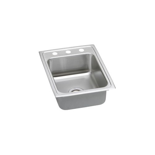 Elkay LRQ1722 Gourmet 17' Single Basin Drop In Stainless Steel Kitchen Sink